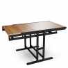 Table convertible en étagère MDF - 140 cm - brun Table convertible en étagère MDF - 140 cm - brun
