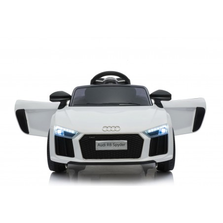 Audi R8 Spyder Voiture Electrique (2x35W) 100 x 59 x 44 cm - Marche av/ar, Phares, Musique, Ceinture et Télécommande parentale