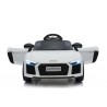 Audi R8 Spyder Voiture Electrique (2x35W) 100 x 59 x 44 cm - Marche av/ar, Phares, Musique, Ceinture et Télécommande parentale Audi R8 Spyder Voiture Electrique (2x35W) 100 x 59 x 44 cm - Marche av/ar, Phares, Musique, Ceinture et Télécommande parentale