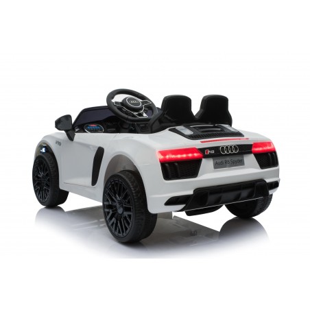 Audi R8 Spyder Voiture Electrique (2x35W) 100 x 59 x 44 cm - Marche av/ar, Phares, Musique, Ceinture et Télécommande parentale