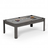 Billard Américain HARMONY 6Ft - 206,5 x 116,5 x 80 cm avec accessoires et plateau dînatoire - Gris Billard Américain HARMONY 6Ft - 206,5 x 116,5 x 80 cm avec accessoires et plateau dînatoire - Gris