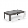 Billard Américain HARMONY 6Ft - 206,5 x 116,5 x 80 cm avec accessoires et plateau dînatoire - Gris Billard Américain HARMONY 6Ft - 206,5 x 116,5 x 80 cm avec accessoires et plateau dînatoire - Gris