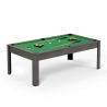 Billard Américain AMBIANCE 7Ft - 226,5 x 126,5 x 80 cm avec accessoires et plateau dînatoire - Gris Billard Américain AMBIANCE 7Ft - 226,5 x 126,5 x 80 cm avec accessoires et plateau dînatoire - Gris