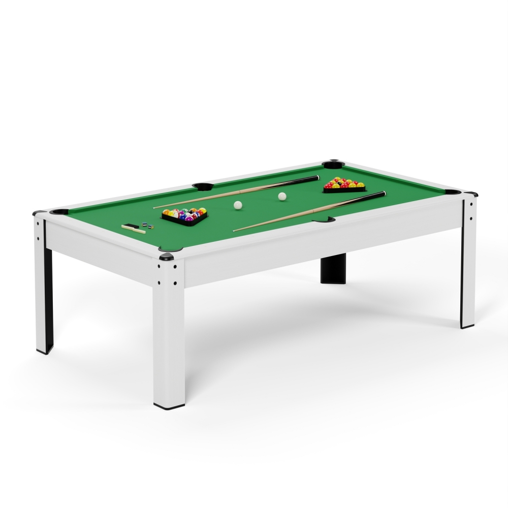Billard Américain HARMONY 6Ft - 206,5 x 116,5 x 80 cm avec accessoires et plateau dînatoire - Couleur Ivoire