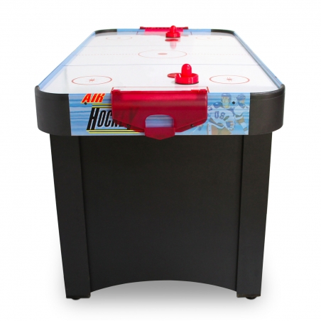 Air Hockey Teenager - Table de Air-Hockey avec système d'air pulsé 6-8W - 142 x 72x 81 cm - Bleu/Noir