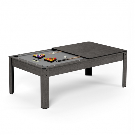 Billard convertible gris Harmony 206x116x80 cm