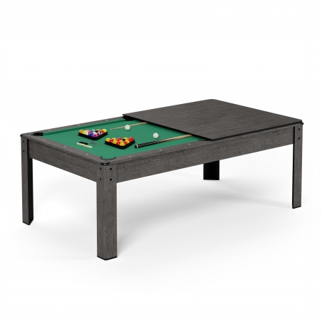 Billard convertible gris Ambiance 226x126x80 cm Billard convertible gris Ambiance 226x126x80 cm
