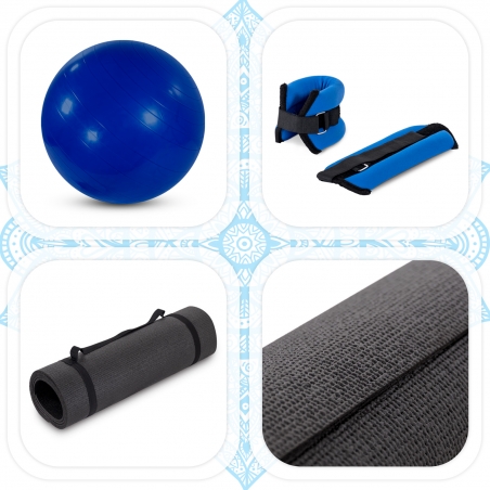 Pack trampoline de fitness 90 cm et kit Pilates Pilyo