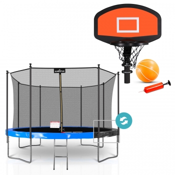 Pack Trampoline Classique 12 FT + Panier de basket rigide