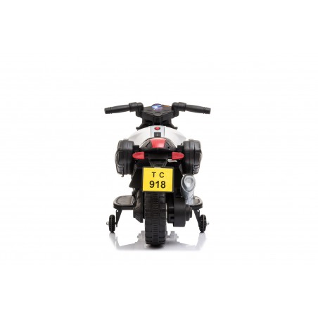 Moto Electrique pour Enfant - 90L x 42l x 58H cm - Roulettes de soutien, Marche AV/AR, Phares fonctionnels, Bruitages moteur