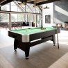Billard Américain avec Retour de Boules Automatiques et Accessoires, 220 x 123x 80 cm - Noir et Tapis Vert Billard Américain avec Retour de Boules Automatiques et Accessoires, 220 x 123x 80 cm - Noir et Tapis Vert