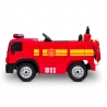 Camion de Pompier Electrique Rouge 35W avec Casque, Lance et Extincteur, Indicateur de Batterie et Télécommande Parentale Camion de Pompier Electrique Rouge 35W avec Casque, Lance et Extincteur, Indicateur de Batterie et Télécommande Parentale