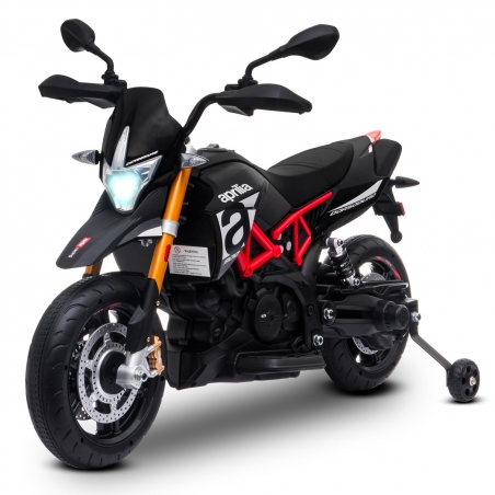 Moto Electrique Aprilia Dorsoduro 900 pour Enfant - avec Klaxon, Système Audio et Roulettes de soutien Moto Electrique Aprilia Dorsoduro 900 pour Enfant - avec Klaxon, Système Audio et Roulettes de soutien