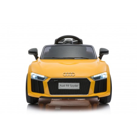 Audi R8 Spyder Voiture Electrique (2x35W) 100 x 59 x 44 cm - Marche av/ar, Phares, Musique, Ceinture et Télécommande parentale