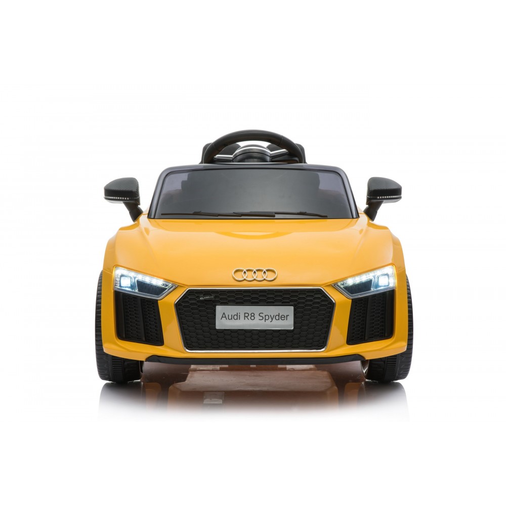 Audi R8 Spyder Voiture Electrique (2x35W) 100 x 59 x 44 cm - Marche av/ar, Phares, Musique, Ceinture et Télécommande parentale