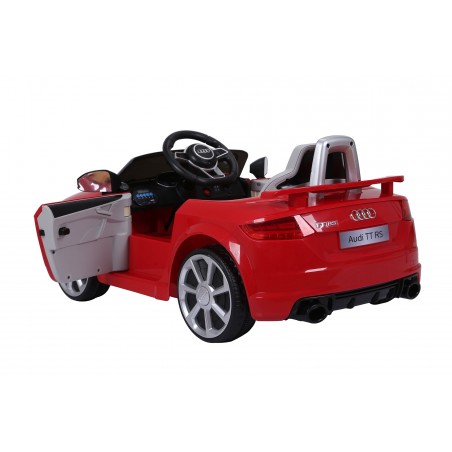 Audi TT RS Voiture Electrique Enfant (2x25W) 103x62x44 cm - Marche av/ar, Phares, Musique, Ceinture et Télécommande parentale