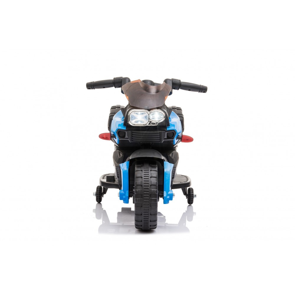 Moto Electrique pour Enfant - 90L x 42l x 58H cm - Roulettes de soutien, Marche AV/AR, Phares fonctionnels, Bruitages moteur