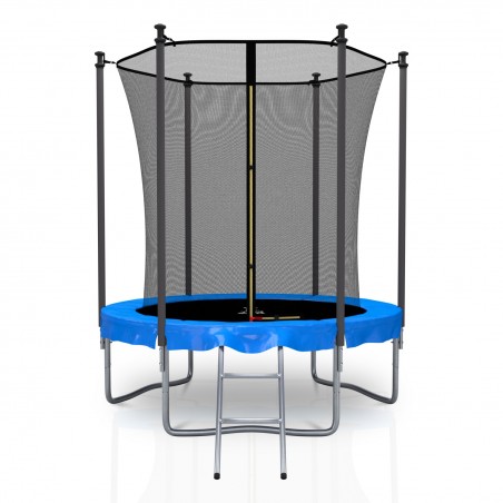 Trampoline extérieur Classique 6Ft / ø185cm KAIA SPORTS Trampoline de jardin avec Filet, mousse de protection et échelle