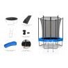 Trampoline extérieur Classique 6Ft / ø185cm KAIA SPORTS Trampoline de jardin avec Filet, mousse de protection et échelle Trampoline extérieur Classique 6Ft / ø185cm KAIA SPORTS Trampoline de jardin avec Filet, mousse de protection et échelle