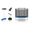 Trampoline extérieur Deluxe 10Ft / ø305cm KAIA SPORTS Trampoline de jardin avec Filet, mousse de protection et échelle Trampoline extérieur Deluxe 10Ft / ø305cm KAIA SPORTS Trampoline de jardin avec Filet, mousse de protection et échelle