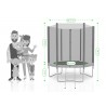 Trampoline extérieur Deluxe 6Ft / ø185cm KAIA SPORTS Trampoline de jardin avec Filet, mousse de protection et échelle Trampoline extérieur Deluxe 6Ft / ø185cm KAIA SPORTS Trampoline de jardin avec Filet, mousse de protection et échelle