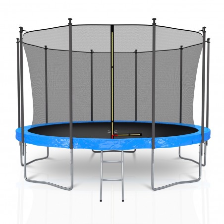 Trampoline de Jardin renforcé, diamètre 12FT / 366 cm avec filet de sécurité intérieur, echelle et mousse de protection