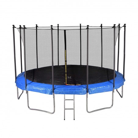 Trampoline de Jardin avec Filet intérieur de sécurité Ø diamètre 13 Ft / 400 cm - 12 perches