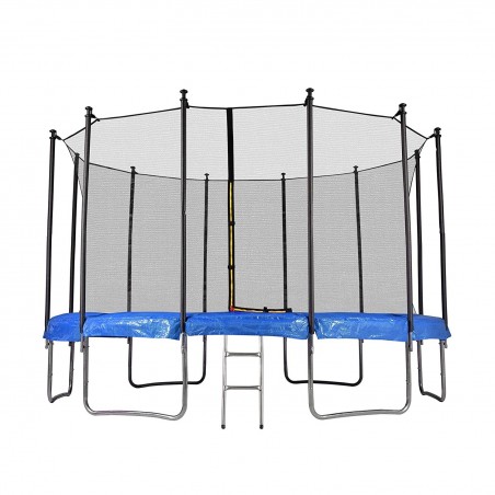 Trampoline de Jardin avec Filet intérieur de sécurité Ø diamètre 13 Ft / 400 cm - 12 perches