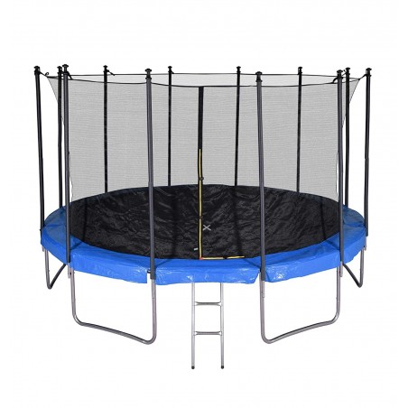 Trampoline de Jardin TUV avec Filet intérieur, diamètre 14 Ft / 427 cm - 12 perches - Couleur au choix