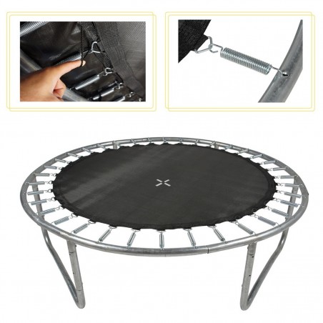 Trampoline de Jardin TUV avec Filet intérieur, diamètre 14 Ft / 427cm - 6 perches