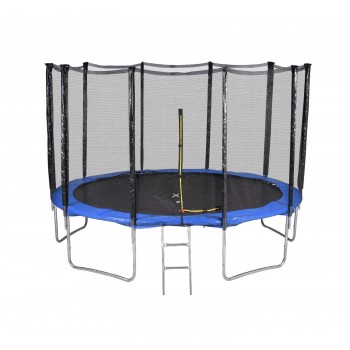 Trampoline de Jardin, diamètre 12FT / 366 cm avec Filet Exterieur - 10 perches