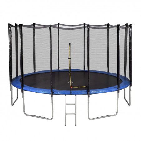 Trampoline de Jardin TUV avec Filet extérieur, Echelle et mousse de protection, Ø diamètre 13 Ft / 400 cm - 12 perches