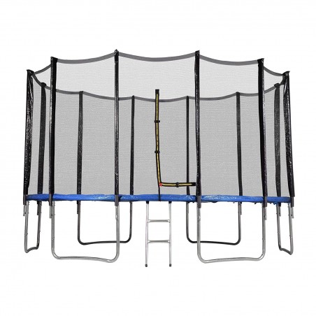 Trampoline de Jardin TUV avec Filet extérieur, Echelle et mousse de protection, Ø diamètre 13 Ft / 400 cm - 12 perches