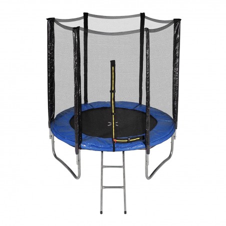 Trampoline de Jardin avec filet de sécurité exterieur, échelle et mousse de protection  diamètre 6FT / 185 cm