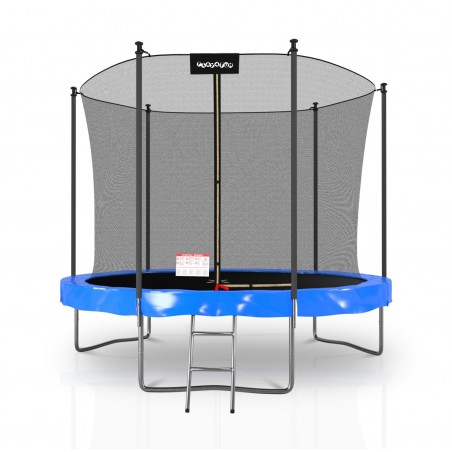 Trampoline extérieur Classique Play4Fun 10Ft - ø305cm - Avec Housse de coussin réversible Bleu / Noir