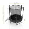 Trampoline extérieur 180 cm réversible - filet de sécurité + matelas de protection + echelle - norme EU Trampoline extérieur 180 cm réversible - filet de sécurité + matelas de protection + echelle - norme EU