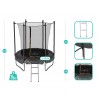 Trampoline extérieur 6FT 185cm Classique Jump4Fun Trampoline extérieur 6FT 185cm Classique Jump4Fun