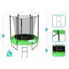 Trampoline extérieur 6FT 185cm Classique Jump4Fun Trampoline extérieur 6FT 185cm Classique Jump4Fun