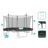 Trampoline extérieur 14FT 6 Perches 427cm Classique Jump4Fun Trampoline extérieur 14FT 6 Perches 427cm Classique Jump4Fun