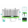 Trampoline extérieur 14FT 6 Perches 427cm Classique Jump4Fun Trampoline extérieur 14FT 6 Perches 427cm Classique Jump4Fun