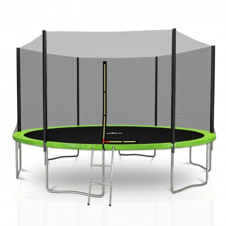 Trampoline extérieur 400 cm filet extérieur - filet de sécurité + matelas de protection + echelle - norme EU