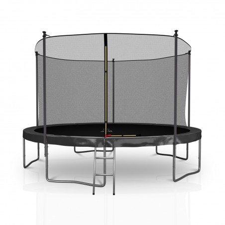 Trampoline extérieur Classique 12Ft / ø366cm KAIA SPORTS Trampoline de jardin avec Filet, mousse de protection et échelle