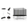 Trampoline extérieur Classique 12Ft / ø366cm KAIA SPORTS Trampoline de jardin avec Filet, mousse de protection et échelle Trampoline extérieur Classique 12Ft / ø366cm KAIA SPORTS Trampoline de jardin avec Filet, mousse de protection et échelle