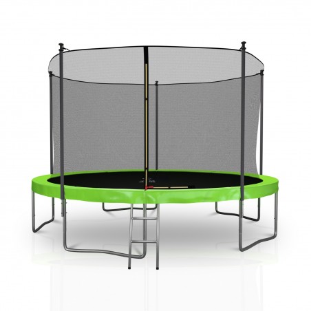 Trampoline extérieur Classique 12Ft / ø366cm KAIA SPORTS Trampoline de jardin avec Filet, mousse de protection et échelle