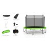 Trampoline extérieur Classique 12Ft / ø366cm KAIA SPORTS Trampoline de jardin avec Filet, mousse de protection et échelle Trampoline extérieur Classique 12Ft / ø366cm KAIA SPORTS Trampoline de jardin avec Filet, mousse de protection et échelle