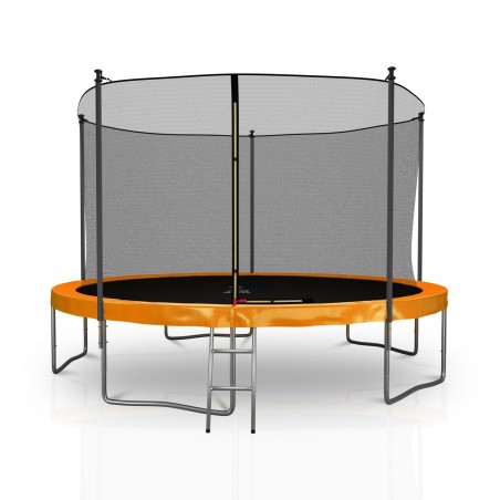 Trampoline extérieur Classique 12Ft / ø366cm KAIA SPORTS Trampoline de jardin avec Filet, mousse de protection et échelle