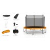 Trampoline extérieur Classique 12Ft / ø366cm KAIA SPORTS Trampoline de jardin avec Filet, mousse de protection et échelle Trampoline extérieur Classique 12Ft / ø366cm KAIA SPORTS Trampoline de jardin avec Filet, mousse de protection et échelle