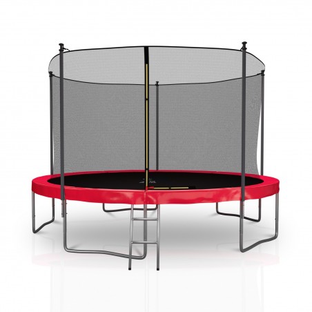 Trampoline extérieur Classique 12Ft / ø366cm KAIA SPORTS Trampoline de jardin avec Filet, mousse de protection et échelle