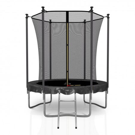 Trampoline extérieur Classique 6Ft / ø185cm KAIA SPORTS Trampoline de jardin avec Filet, mousse de protection et échelle