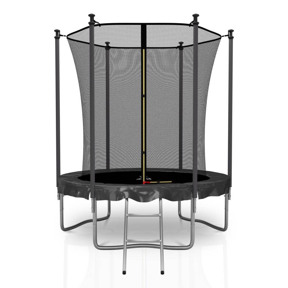 Trampoline extérieur Classique 6Ft / ø185cm KAIA SPORTS Trampoline de jardin avec Filet, mousse de protection et échelle